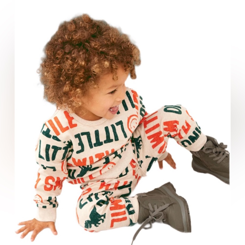 NAME IT Two Piece Dino With Smile Set Size 12-18 Mo. EUC